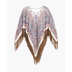 ❌SOLD❌ Chicos Paisley Triangle Poncho